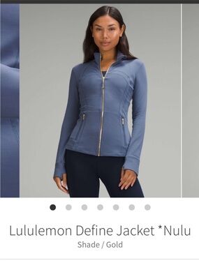 Lululemon Define jacket *Nulu Shade/Gold Sz 4